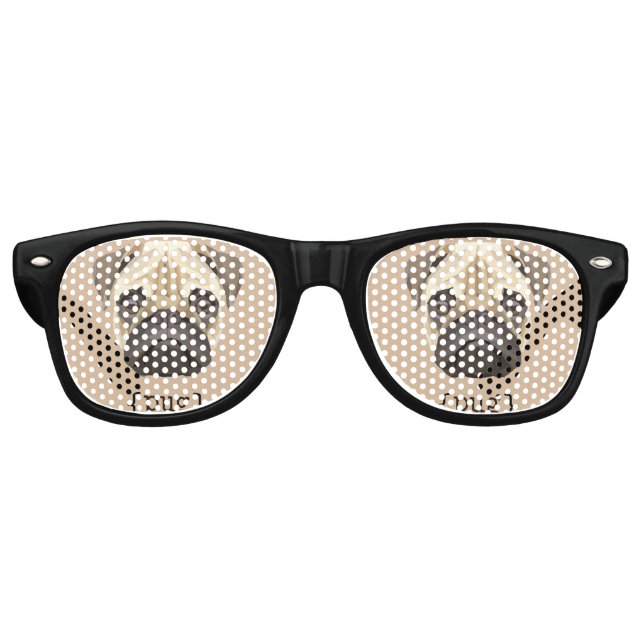Niedliche Mops-Gesichtserkennung Partybrille (Vorderseite)