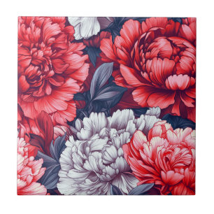 Niedliche Mosaik-Peonies-Keramik Fliesen für Bath-