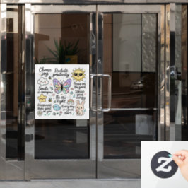 Niedliche Motivierend Zitate und glückliche Zeiche Fensteraufkleber