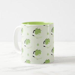 Niedliche müde Frosch Zweifarbige Tasse