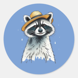 Niedliche Mülleimer Runder Aufkleber