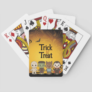 Niedliche Mumie, Frankenstein, Dracula, Werwolf Spielkarten