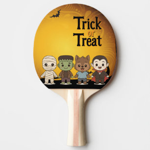 Niedliche Mumie, Frankenstein, Dracula, Werwolf Tischtennis Schläger