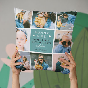 Niedliche "Mummy & Me" FotoCollage 1. Muttertag Kissen
