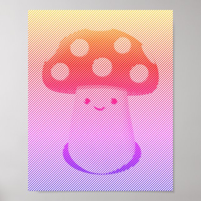 Niedliche Mushroom Art Poster (Vorne)