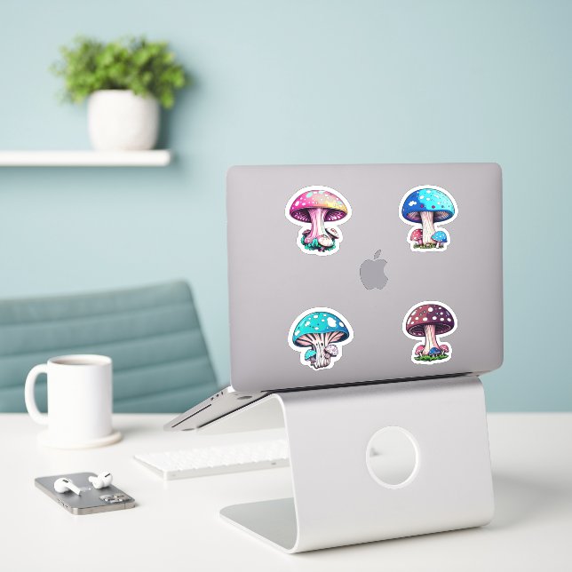 Niedliche Mushroom Pack Aufkleber (Laptop auf Schreibtisch)