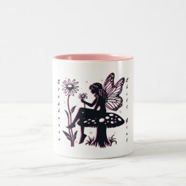 Niedliche Mushroom und Blume Zweifarbige Tasse
