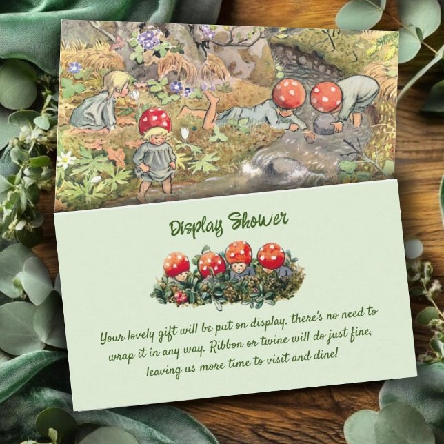 Niedliche Mushroom Woodland Babydusche Begleitkarte (Von Creator hochgeladen)
