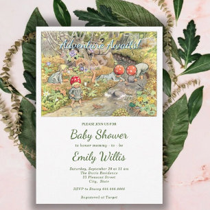 Niedliche Mushroom Woodland Babydusche Einladung