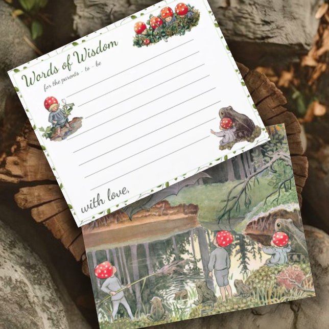 Niedliche Mushroom Woodland Babyduschenkarte (Von Creator hochgeladen)