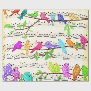 Niedliche Musical Birds Symphony - Happy Song Geschenkpapier