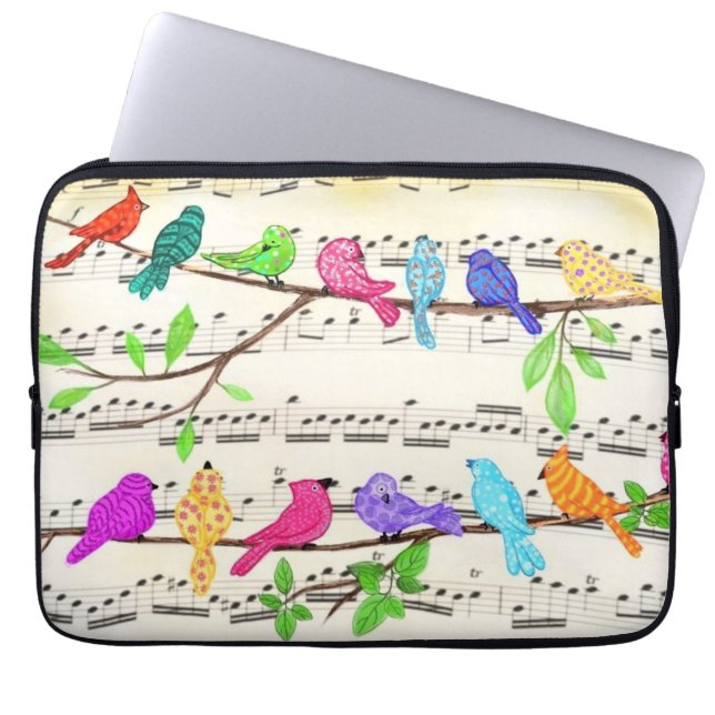 Niedliche Musical Birds Symphony - Happy Song Laptopschutzhülle (Vorderseite)
