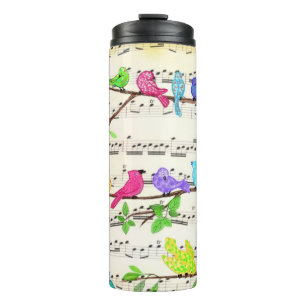 Niedliche Musical Birds Symphony - Happy Song Thermosbecher