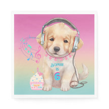 Niedliche Musik Lounge Golden Retriever Personalis
