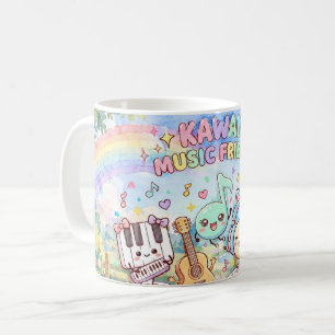 Niedliche Musikfreunde Klavier und Gitarre Tasse