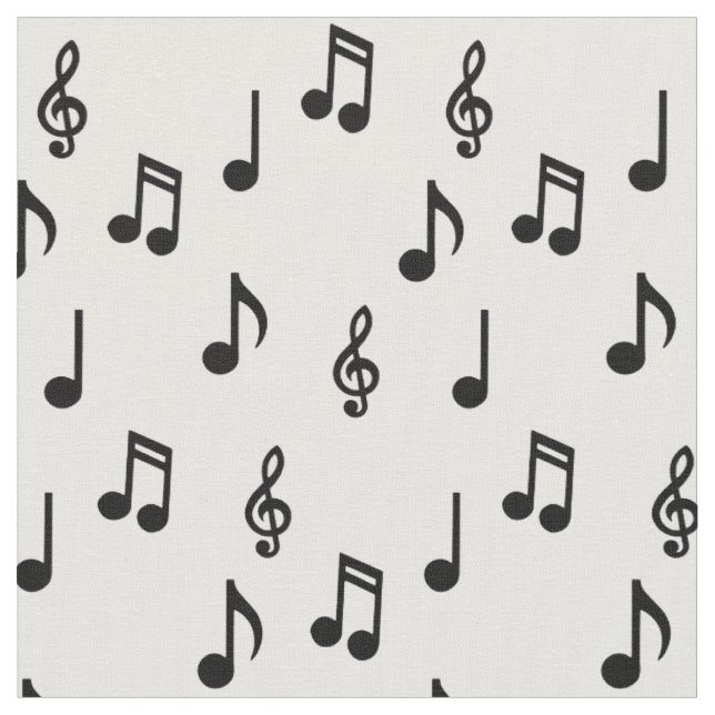 Niedliche Musiknote Musikerlehrer Stoff (Nahaufnahme)