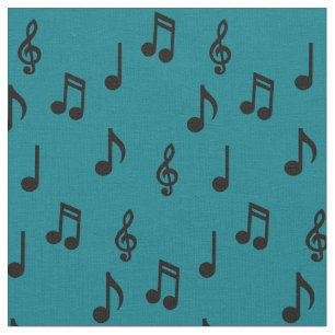 Niedliche Musiknoten Musikerlehrerin Stoff