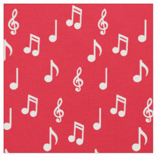 Niedliche Musiknoten Musikerlehrerin Stoff