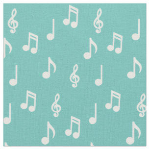 Niedliche Musiknoten Musikerlehrerin Stoff