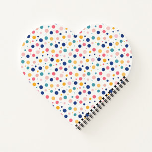 niedliche Muster farbige Kreise Polka Punkte Notizbuch
