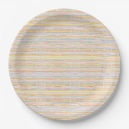 Niedliche Muster Farbstreifen Blaue Orange Pappteller