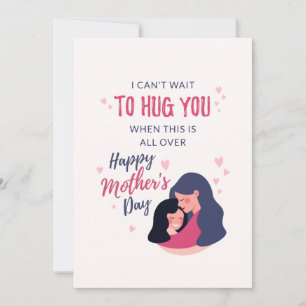 Niedliche Mütter Tag für Mama soziale Distanz Karte