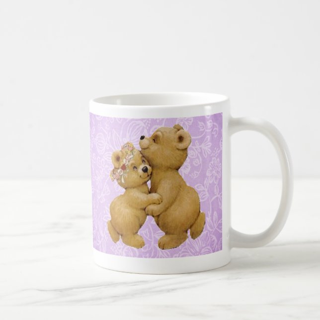 Niedliche Mutter-Tagestanzenteddy-Bären Kaffeetasse (Rechts)