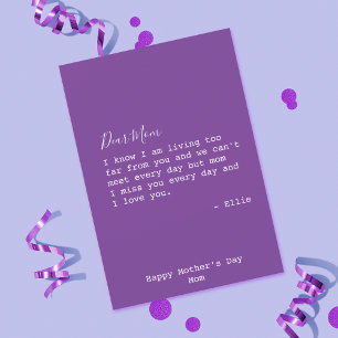 Niedliche Mütter vermisst Karte