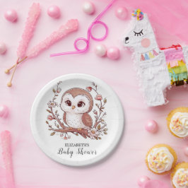 Niedliche Mystical Owl Babydusche Pappteller