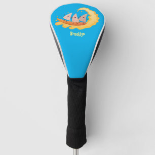 Niedliche nachos-Maischips beim Surfen Cartoon Golf Headcover