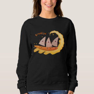 Niedliche nachos-Maischips beim Surfen Cartoon Sweatshirt