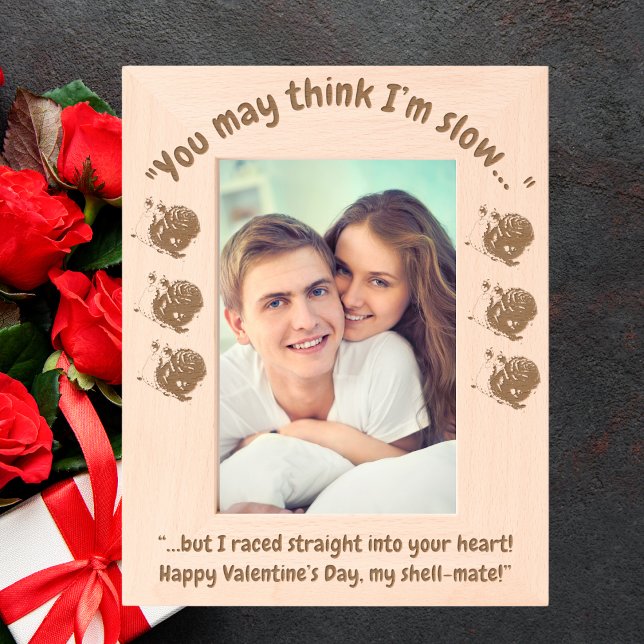 Niedliche Nachricht Floral Snail Valentine Geschen Geätzte Rahmen (Von Creator hochgeladen)