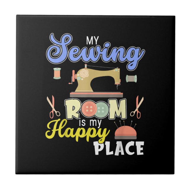 Niedliche Nähgeschenke für Quilter Fliese (Vorderseite)