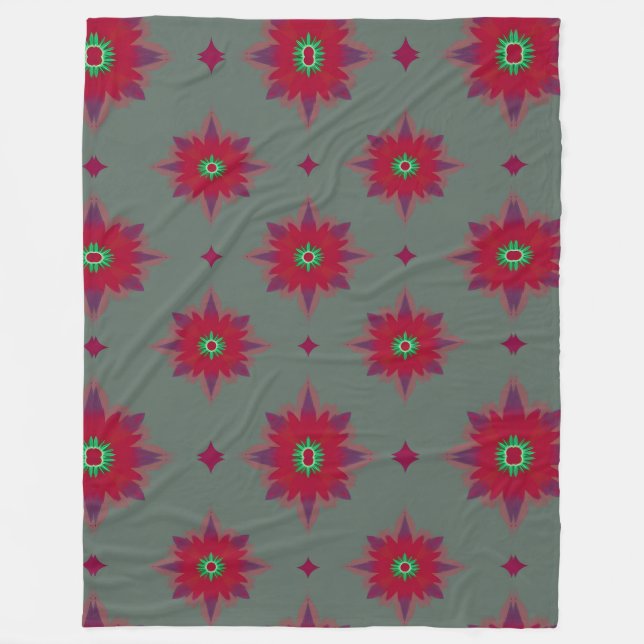 Niedliche Nahtlose Wiederholung von Blumenmuster f Fleecedecke (Vorderseite)
