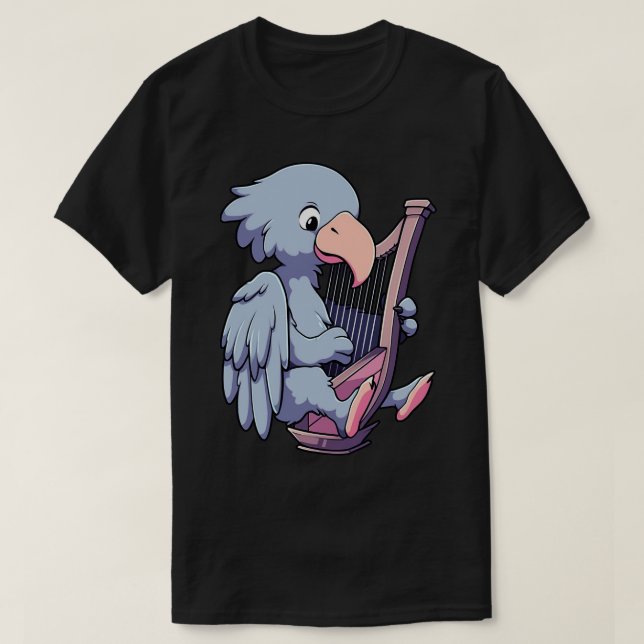 Niedliche Narbe beim Harfenspielen T-Shirt (Design vorne)