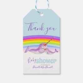 Niedliche Narwal Mutter und Baby Regenbogenbaby Du Geschenkanhänger