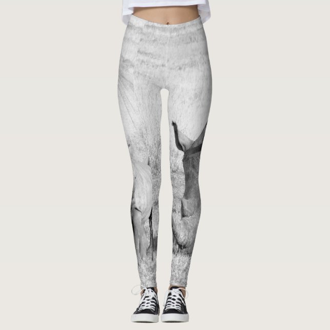 Niedliche Nashörner in Afrika Leggings (Vorderseite)