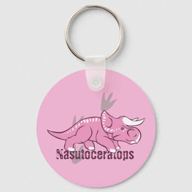 Niedliche Nasutoceratops Schlüsselanhänger (Vorderseite)