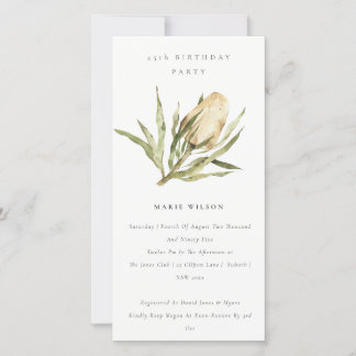 Niedliche nationale Banksia floral jedes Alter Geb Dankeskarte