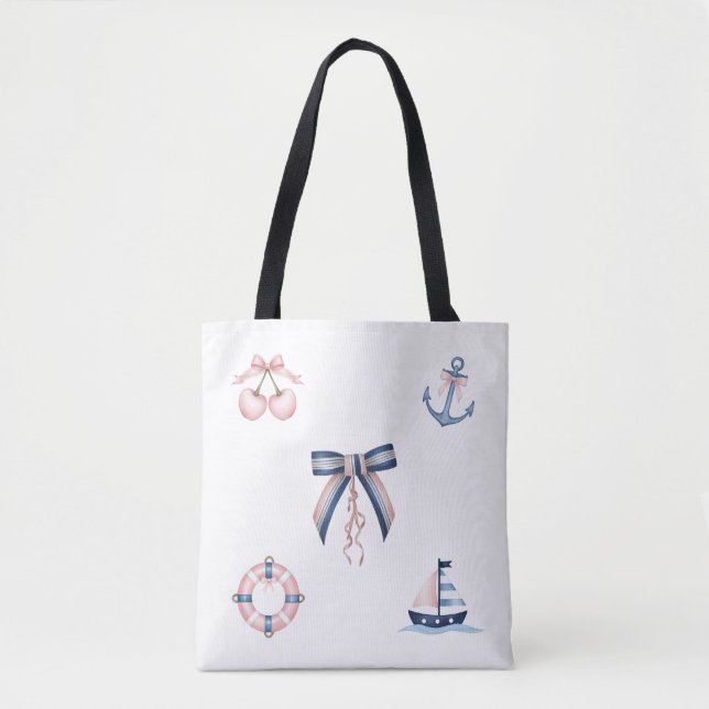 Niedliche nautische Infusion und Coquette Tasche (Vorderseite)