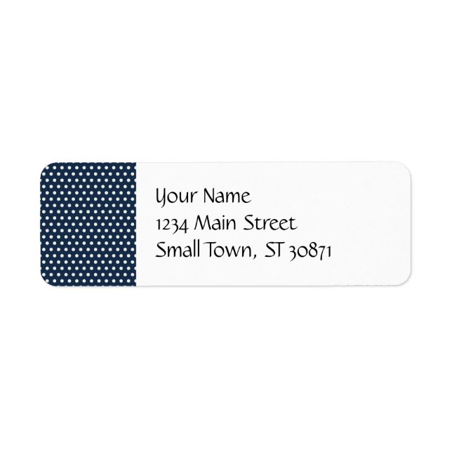 Niedliche Navy Blue White Little Polka Dots Gesche (Vorne)