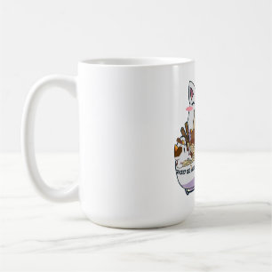 Niedliche Neko Katze mit Ramen Noodles Bowl Anime  Kaffeetasse