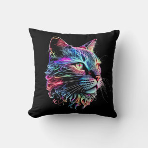 Niedliche Neon Cat Kissen