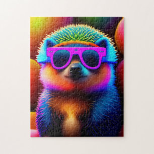 niedliche Neonbrille Igel Tiersonnenbrille lustig