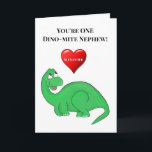 Niedliche Nephew Son Boy 1. Geburtstag Dinosaurier Karte<br><div class="desc">Personalisieren Sie diese 1. Geburtstagskarte für Ihren Neffen,  Sohn oder geliebten kleinen Jungen!  Perfekt für Tante und Onkel,  Mamas und Vater,  oder für jeden,  der den perfekten Weg sucht,  um seinem Jungen einen sehr glücklichen 1. Geburtstag zu wünschen!</div>