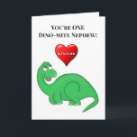Niedliche Nephew Son Boy 1. Geburtstag Dinosaurier Karte<br><div class="desc">Personalisieren Sie diese 1. Geburtstagskarte für Ihren Neffen,  Sohn oder geliebten kleinen Jungen! Perfekt für Tante und Onkel,  Mamas und Vater,  oder für jeden,  der den perfekten Weg sucht,  um seinem Jungen einen sehr glücklichen 1. Geburtstag zu wünschen!</div>