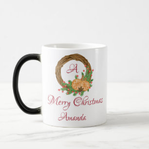 Niedliche Nest-Weihnachten Verwandlungstasse