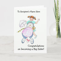 Niedliche neue Baby-Gratulationskarte für Schweste