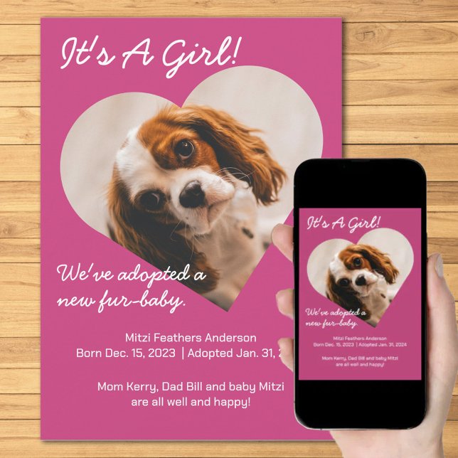 Niedliche neue Welpe Ankündigung (Von Creator hochgeladen)