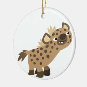 Niedliche neugierige Cartoon-Hyänen-Verzierung Keramik Ornament